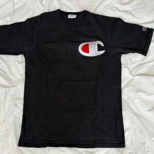 Vintage 90's Champion White Logo Men's Medium Big C Patch Crew Neck Shirt